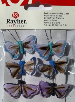 Federschmetterlinge blau-violett